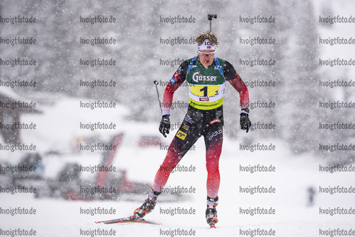 14.03.2020, xkvx, Biathlon IBU Cup Obertilliach, Mixed-Staffel, v.l. Filip Fjeld Andersen (Norway)  / 