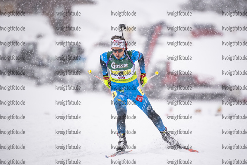 14.03.2020, xkvx, Biathlon IBU Cup Obertilliach, Mixed-Staffel, v.l. Oscar Lombardot (France)  / 