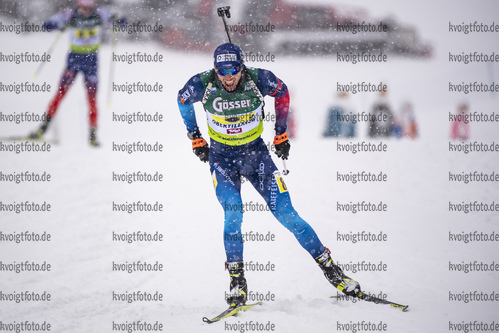 14.03.2020, xkvx, Biathlon IBU Cup Obertilliach, Mixed-Staffel, v.l. Nico Salutt (Switzerland)  / 