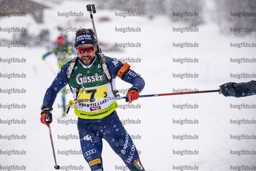 14.03.2020, xkvx, Biathlon IBU Cup Obertilliach, Mixed-Staffel, v.l. Giuseppe Montello (Italy)  / 