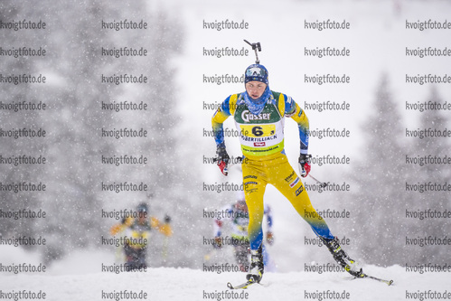 14.03.2020, xkvx, Biathlon IBU Cup Obertilliach, Mixed-Staffel, v.l. Oscar Andersson (Sweden)  / 