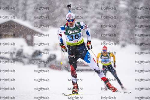 14.03.2020, xkvx, Biathlon IBU Cup Obertilliach, Mixed-Staffel, v.l. Adam Vaclavik (Czech Republic)  / 