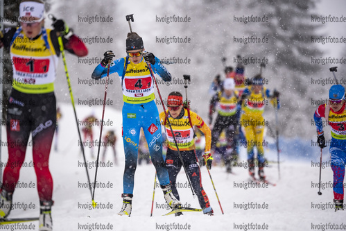 14.03.2020, xkvx, Biathlon IBU Cup Obertilliach, Single-Mixed-Staffel, v.l. Paula Botet (France)  / 