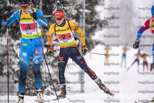 14.03.2020, xkvx, Biathlon IBU Cup Obertilliach, Single-Mixed-Staffel, v.l. Mareike Braun (Germany)  / 