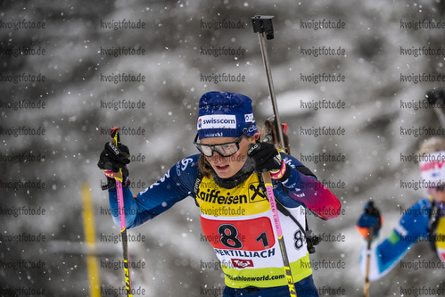 14.03.2020, xkvx, Biathlon IBU Cup Obertilliach, Single-Mixed-Staffel, v.l. Lea Meier (Switzerland)  / 