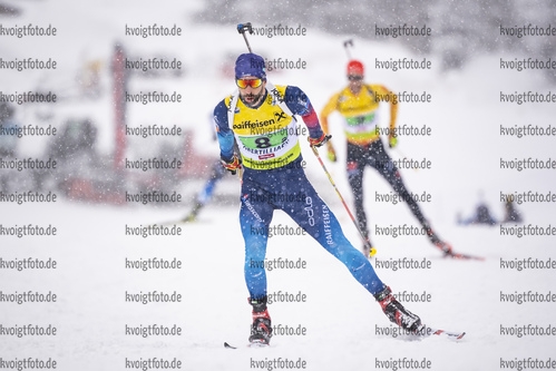 14.03.2020, xkvx, Biathlon IBU Cup Obertilliach, Single-Mixed-Staffel, v.l. Serafin Wiestner (Switzerland)  / 