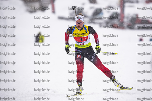 14.03.2020, xkvx, Biathlon IBU Cup Obertilliach, Single-Mixed-Staffel, v.l. Karoline Erdal (Norway)  / 