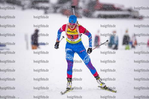 14.03.2020, xkvx, Biathlon IBU Cup Obertilliach, Single-Mixed-Staffel, v.l. Anastasiia Egorova (Russia)  / 