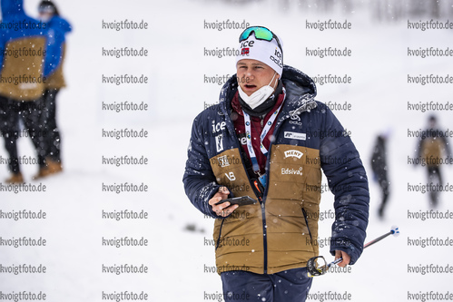 14.03.2020, xkvx, Biathlon IBU Cup Obertilliach, Single-Mixed-Staffel, v.l. Sverre Olsbu Roeiseland (Norway)  / 