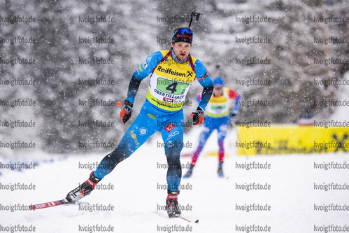 14.03.2020, xkvx, Biathlon IBU Cup Obertilliach, Single-Mixed-Staffel, v.l. Sebastien Mahon (France)  / 