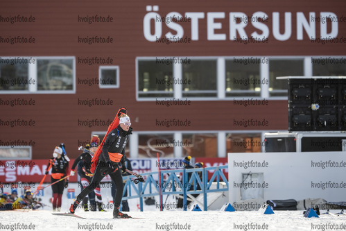 17.03.2021, xkvx, Biathlon IBU World Cup Oestersund, Training Damen und Herren, v.l. Aleksander Fjeld Andersen (Norway) in aktion / in action competes