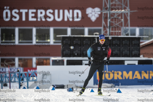 17.03.2021, xkvx, Biathlon IBU World Cup Oestersund, Training Damen und Herren, v.l. Niklas Hartweg (Switzerland) in aktion / in action competes
