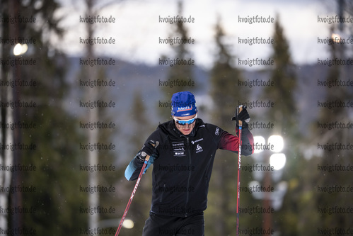 18.03.2021, xkvx, Biathlon IBU World Cup Oestersund, Training Damen und Herren, v.l. Niklas Hartweg (Switzerland) in aktion / in action competes