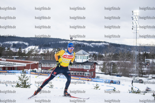18.03.2021, xkvx, Biathlon IBU World Cup Oestersund, Training Damen und Herren, v.l. David Zobel (Germany) in aktion / in action competes
