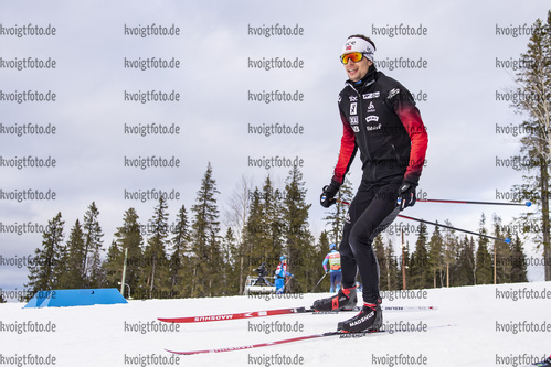 18.03.2021, xkvx, Biathlon IBU World Cup Oestersund, Training Damen und Herren, v.l. Sturla Holm Laegreid (Norway) in aktion / in action competes