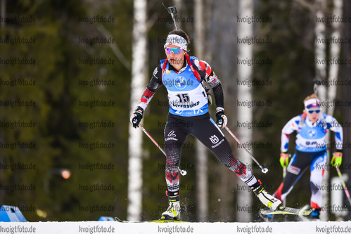19.03.2021, xkvx, Biathlon IBU World Cup Oestersund, Sprint Damen, v.l. Dunja Zdouc (Austria) in aktion / in action competes