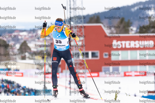 19.03.2021, xkvx, Biathlon IBU World Cup Oestersund, Sprint Damen, v.l. Vanessa Hinz (Germany) in aktion / in action competes