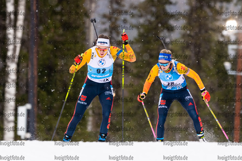 19.03.2021, xkvx, Biathlon IBU World Cup Oestersund, Sprint Damen, v.l. Vanessa Voigt (Germany) in aktion / in action competes