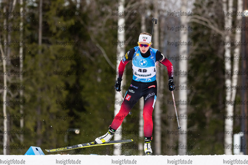 19.03.2021, xkvx, Biathlon IBU World Cup Oestersund, Sprint Damen, v.l. Ida Lien (Norway) in aktion / in action competes