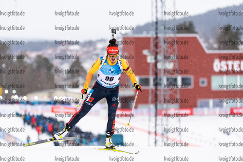 19.03.2021, xkvx, Biathlon IBU World Cup Oestersund, Sprint Damen, v.l. Lou Jeanmonnot (France) in aktion / in action competes