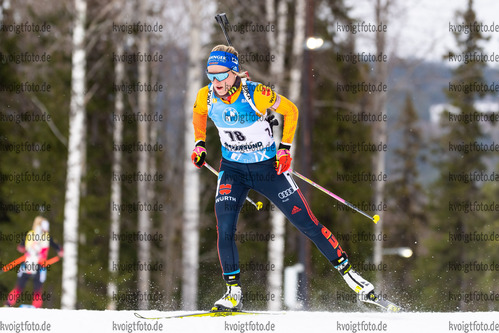19.03.2021, xkvx, Biathlon IBU World Cup Oestersund, Sprint Damen, v.l. Anna Weidel (Germany) in aktion / in action competes