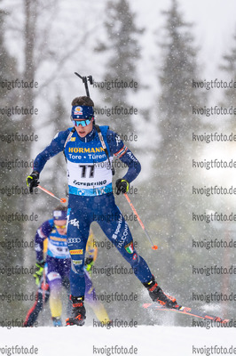 19.03.2021, xkvx, Biathlon IBU World Cup Oestersund, Sprint Herren, v.l. Didier Bionaz (Italy) in aktion / in action competes