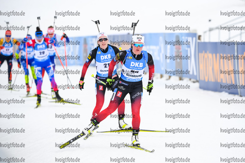 20.03.2021, xkvx, Biathlon IBU World Cup Oestersund, Verfolgung Damen, v.l. Karoline Erdal (Norway) in aktion / in action competes