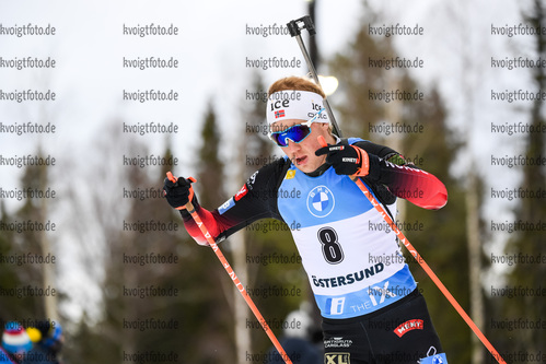 20.03.2021, xkvx, Biathlon IBU World Cup Oestersund, Verfolgung Herren, v.l. Johannes Dale (Norway) in aktion / in action competes