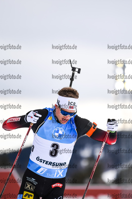 20.03.2021, xkvx, Biathlon IBU World Cup Oestersund, Verfolgung Herren, v.l. Tarjei Boe (Norway) in aktion / in action competes