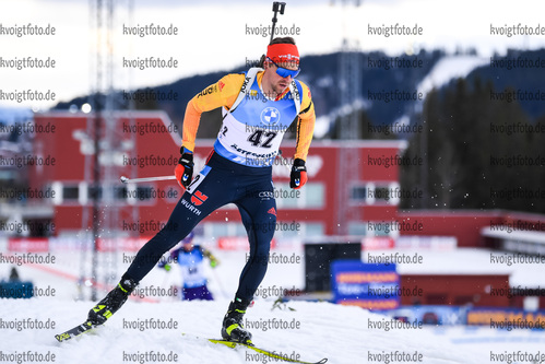 20.03.2021, xkvx, Biathlon IBU World Cup Oestersund, Verfolgung Herren, v.l. Philipp Nawrath (Germany) in aktion / in action competes