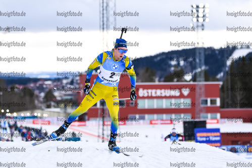 20.03.2021, xkvx, Biathlon IBU World Cup Oestersund, Verfolgung Herren, v.l. Sebastian Samuelsson (Sweden) in aktion / in action competes