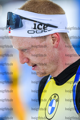 20.03.2021, xkvx, Biathlon IBU World Cup Oestersund, Verfolgung Herren, v.l. Johannes Thingnes Boe (Norway) im Ziel / in the finish