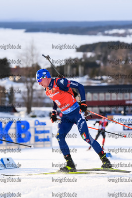 21.03.2021, xkvx, Biathlon IBU World Cup Oestersund, Massenstart Herren, v.l. Lukas Hofer (Italy) in aktion / in action competes