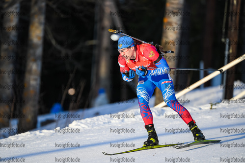 21.03.2021, xkvx, Biathlon IBU World Cup Oestersund, Massenstart Herren, v.l. Eduard Latypov (Russia) in aktion / in action competes