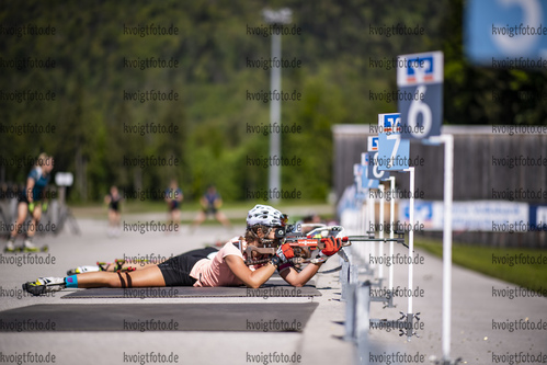 01.06.2021, xkvx, Biathlon Training Ruhpolding, v.l. Sophia Schneider (Germany) in aktion am Schiessstand at the shooting range