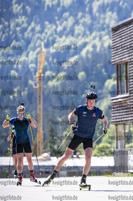 01.06.2021, xkvx, Biathlon Training Ruhpolding, v.l. Frederik Madersbacher (Germany) in aktion in action competes