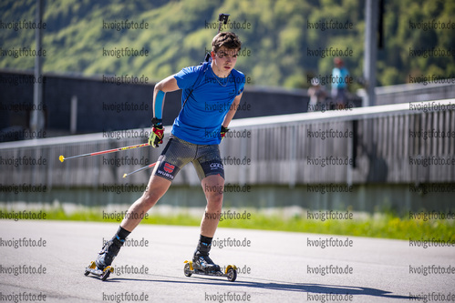 01.06.2021, xkvx, Biathlon Training Ruhpolding, v.l. Johan Werner (Germany) in aktion in action competes