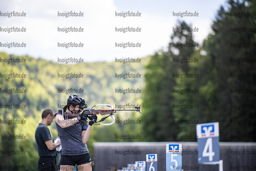 02.06.2021, xkvx, Biathlon Training Ruhpolding, v.l. Vanessa Voigt (Germany) in aktion am Schiessstand at the shooting range