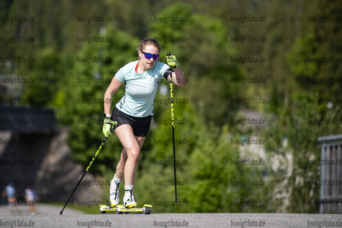 04.06.2021, xkvx, Biathlon Training Ruhpolding, v.l. Janina Hettich (Germany) in aktion in action competes