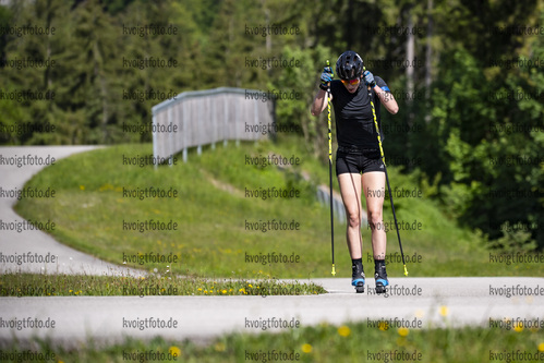 04.06.2021, xkvx, Biathlon Training Ruhpolding, v.l. Vanessa Voigt (Germany) in aktion in action competes