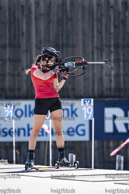 04.06.2021, xkvx, Biathlon Training Ruhpolding, v.l. Elisabeth Schmidt (Germany) in aktion am Schiessstand at the shooting range