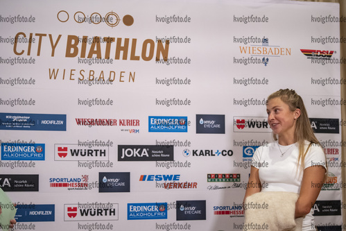 14.08.2021, xkvx, City Biathlon Wiesbaden 2021, v.l. Ingrid Landmark Tandrevold (Norway)  / 