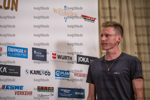 14.08.2021, xkvx, City Biathlon Wiesbaden 2021, v.l. Lukas Hofer (Italy)  / 