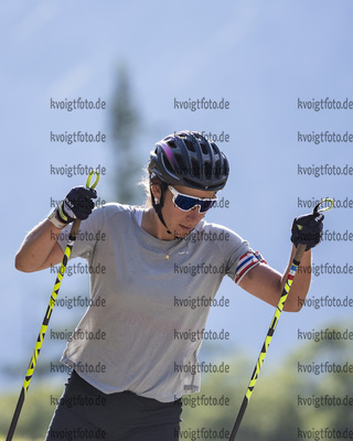 23.08.2021, xkvx, Biathlon Training Bessans, v.l. Caroline Colombo (France)  