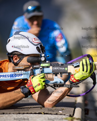 23.08.2021, xkvx, Biathlon Training Bessans, v.l. Oscar Lombardot (France)  
