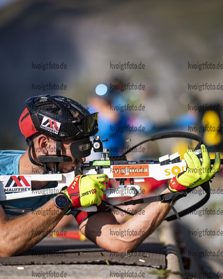 23.08.2021, xkvx, Biathlon Training Bessans, v.l. Emilien Claude (France)  