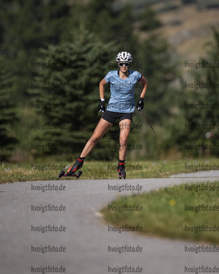 24.08.2021, xkvx, Biathlon Training Bessans, v.l. Chloe Chevalier (France)  