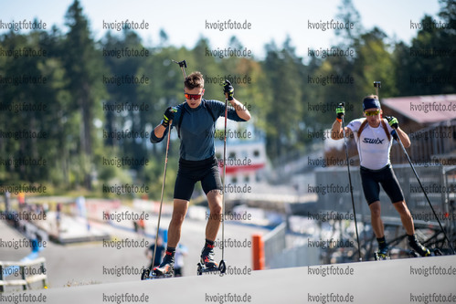 09.09.2021, xkvx, Biathlon Deutsche Meisterschaften Arber, Training Herren, v.l. Florian Arsan (Germany)  