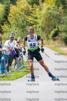 10.09.2021, xkvx, Biathlon Deutsche Meisterschaften Arber, Einzel Herren, v.l. Dominic Schmuck (Germany)  