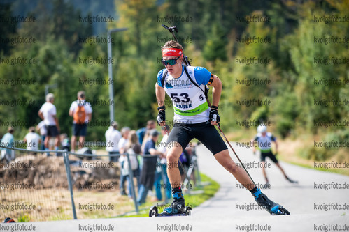 10.09.2021, xkvx, Biathlon Deutsche Meisterschaften Arber, Einzel Herren, v.l. Darius Lodl (Germany)  